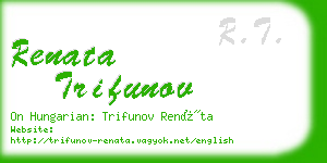 renata trifunov business card